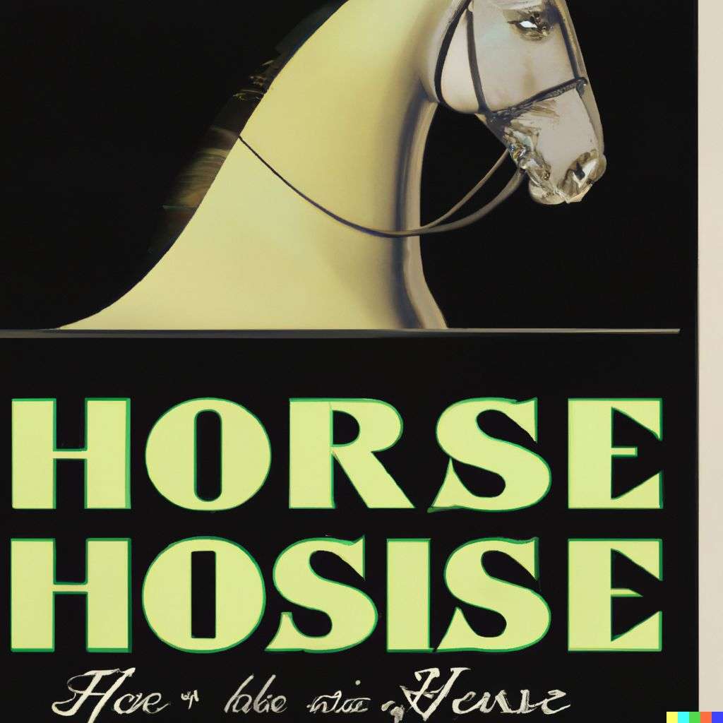 a horse, movie poster from the '20s